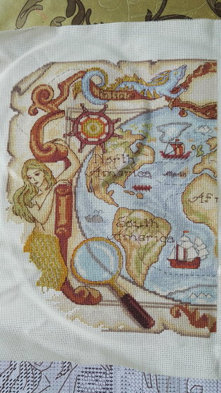 Этап процесса «Старинная карта»