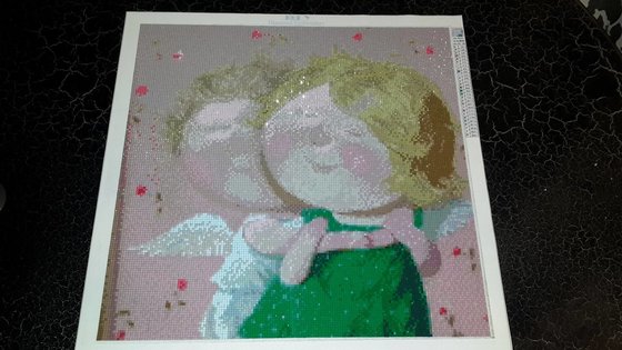 Этап процесса «Алмазная вышивка»