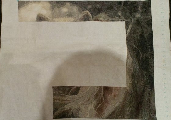 Этап процесса «Девушка и белый волк»