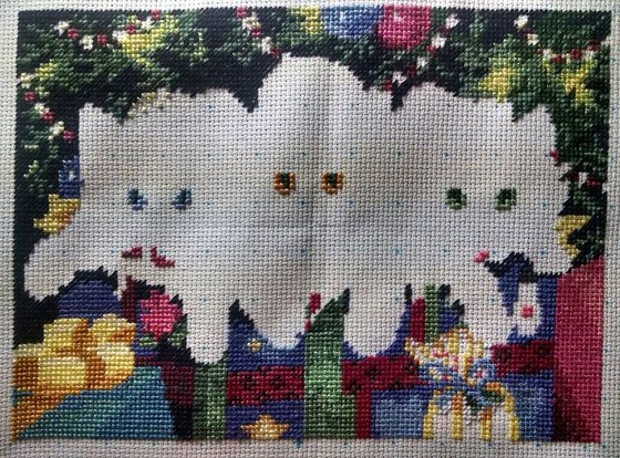 Этап процесса «Новорічні кошенята»