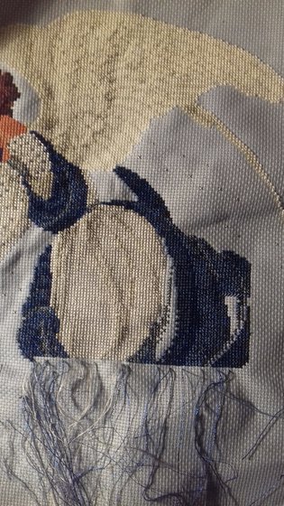 Этап процесса «Ice Angel. Lavender&Lace. Дизайн Мэрилин Левитт-Инблюм.»