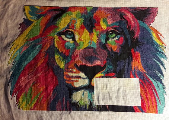 Этап процесса «Цветной лев»