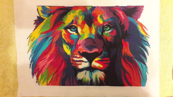 Этап процесса «Цветной лев»