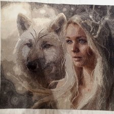 Процесс «Девушка и белый волк»