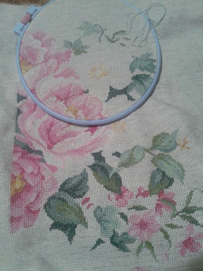 Этап процесса «"Розовые цветы"»