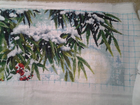 Этап процесса «Бамбук в снегу»