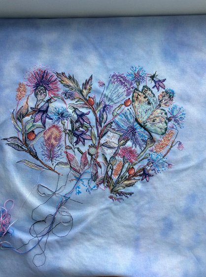 Этап процесса «"Васильковое сердце"»