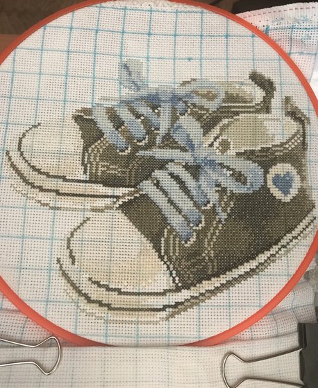 Этап процесса «Baby shoes boy»