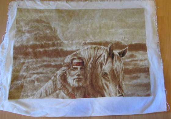 Этап процесса «В поле с конём. Он.»