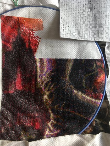 Этап процесса «Джокер и Харли КОМИКС ТЕМА»