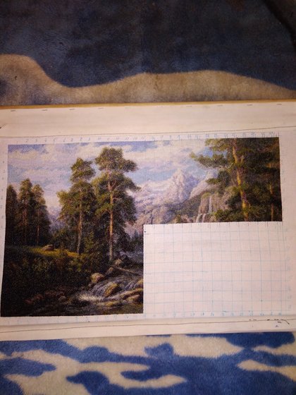 Этап процесса «Озеро в горах»