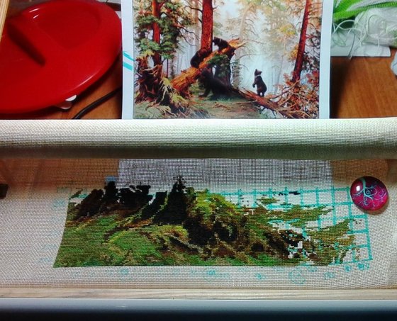 Этап процесса «Утро в сосновом бору - от Luca-S»