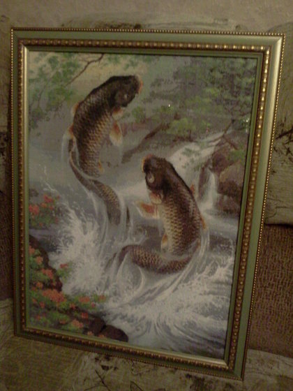 Этап процесса «Прыгающие карпы от Белоснежки»