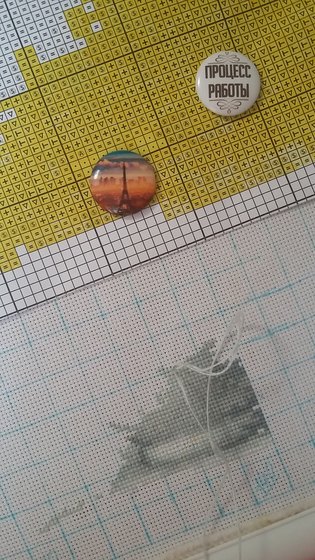 Этап процесса «Этюд с чайными розами»