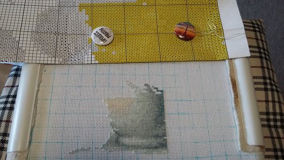 Этап процесса «Этюд с чайными розами»