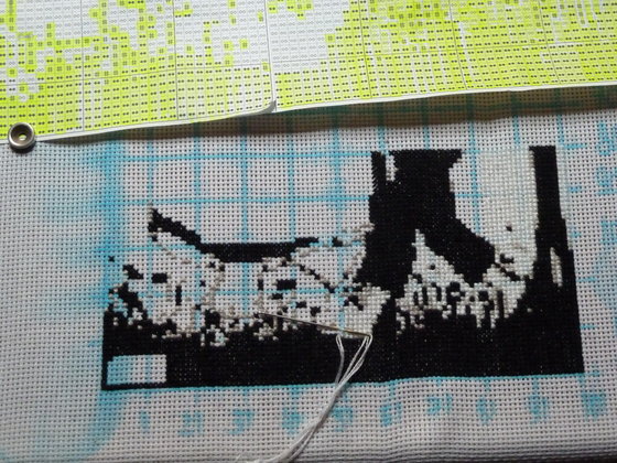 Этап процесса «Монохром. Дети. Прогулка.»