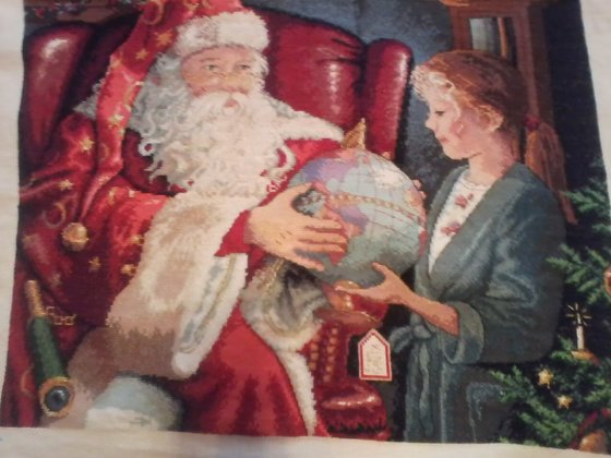 Этап процесса «Санта и глобус»