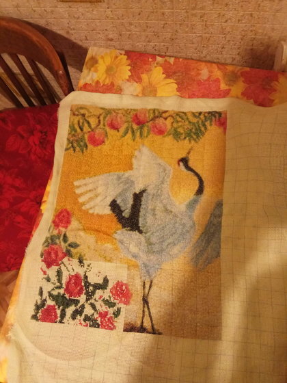 Этап процесса «Журавли под персиковым деревом»