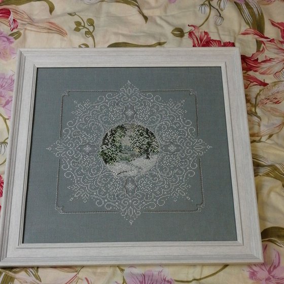 Этап процесса ««Homeward Trail in Winter» или «Зимняя тропинка домой»»