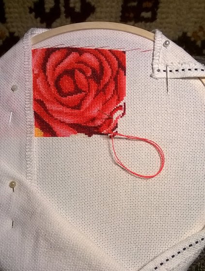 Этап процесса «Цветные розы»