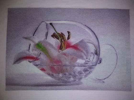 Этап процесса «Лилия в бокале»