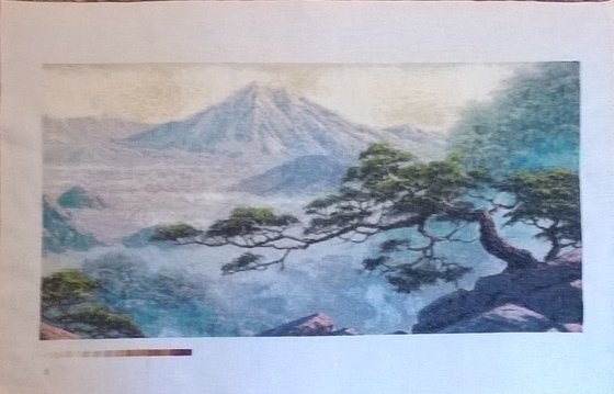 Этап процесса «Горный пейзаж»