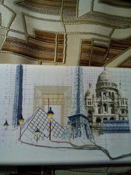 Этап процесса «Париж из серии "Города"»