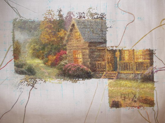 Этап процесса «Томас Кинкейд "Mountain paradaise"»