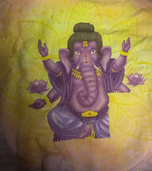 Этап процесса «Сиреневый Ганеша по собственной схеме»