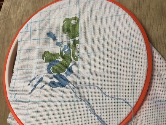 Этап процесса «Мальчик с игрушками»