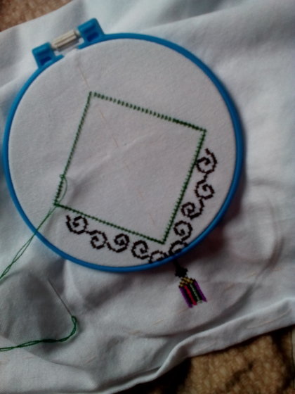 Этап процесса «Свадебный рушник»