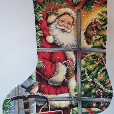 Процесс «Candy Cane Santa Stocking»