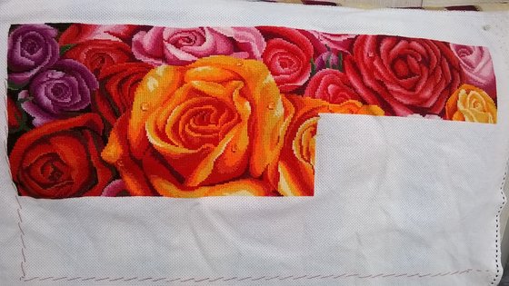 Этап процесса «Цветные розы»