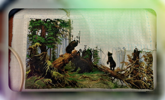 Этап процесса «Утро в сосновом бору - от Luca-S»