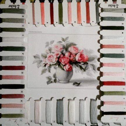 Этап процесса «Этюд с чайными розами, Лука-С»