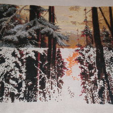 Процесс «Зимний закат в еловом лесу (Ю.Ю.Клевер )»