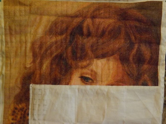 Этап процесса «Девочка с котёнком»