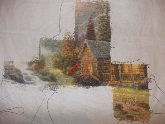 Этап процесса «Томас Кинкейд "Mountain paradaise"»