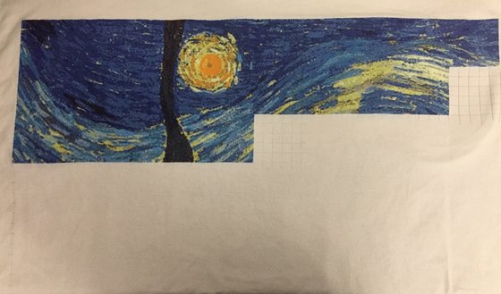 Этап процесса «Звездная ночь, В.Ван Гог»