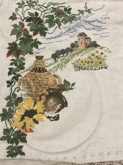 Этап процесса «Натюрморт с тыквой»