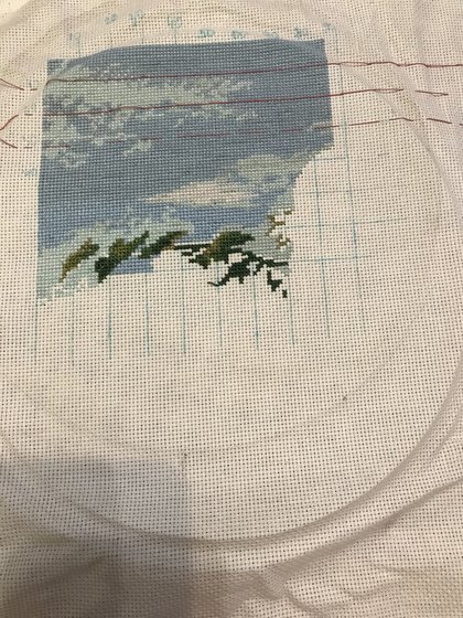 Этап процесса «Девочка с гусями от Luca-S»