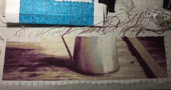 Этап процесса «Букет пионов»