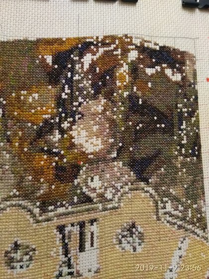 Этап процесса «Часы с пионами и ирисом»