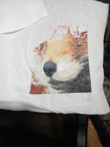 Этап процесса «Девушка и лиса»