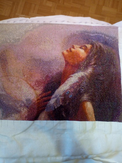 Этап процесса «индейская девушка»