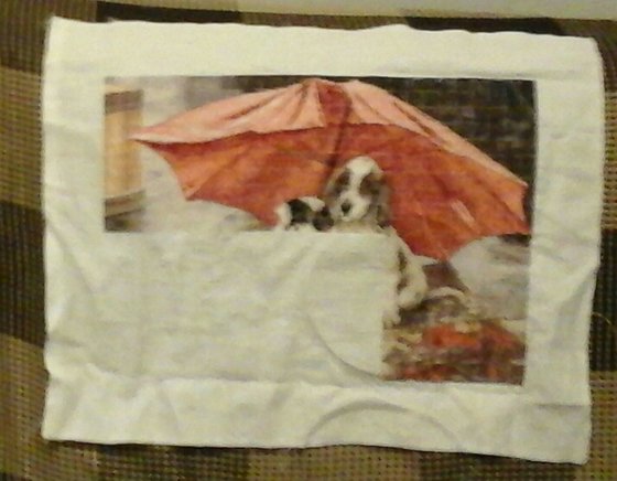 Этап процесса «Вышивка крестом НЛ-024 Под дождем»