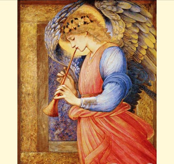 Этап процесса «Ангел играющий на флажолете»