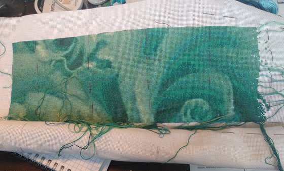 Этап процесса «Бирюзовые розы»