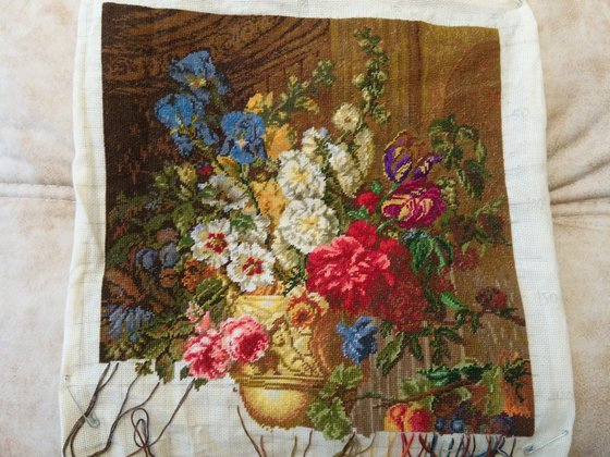 Этап процесса «Гобелен "Парадный букет"»