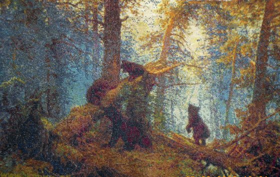 Этап процесса «Шишкин "Утро в сосновом лесу"»